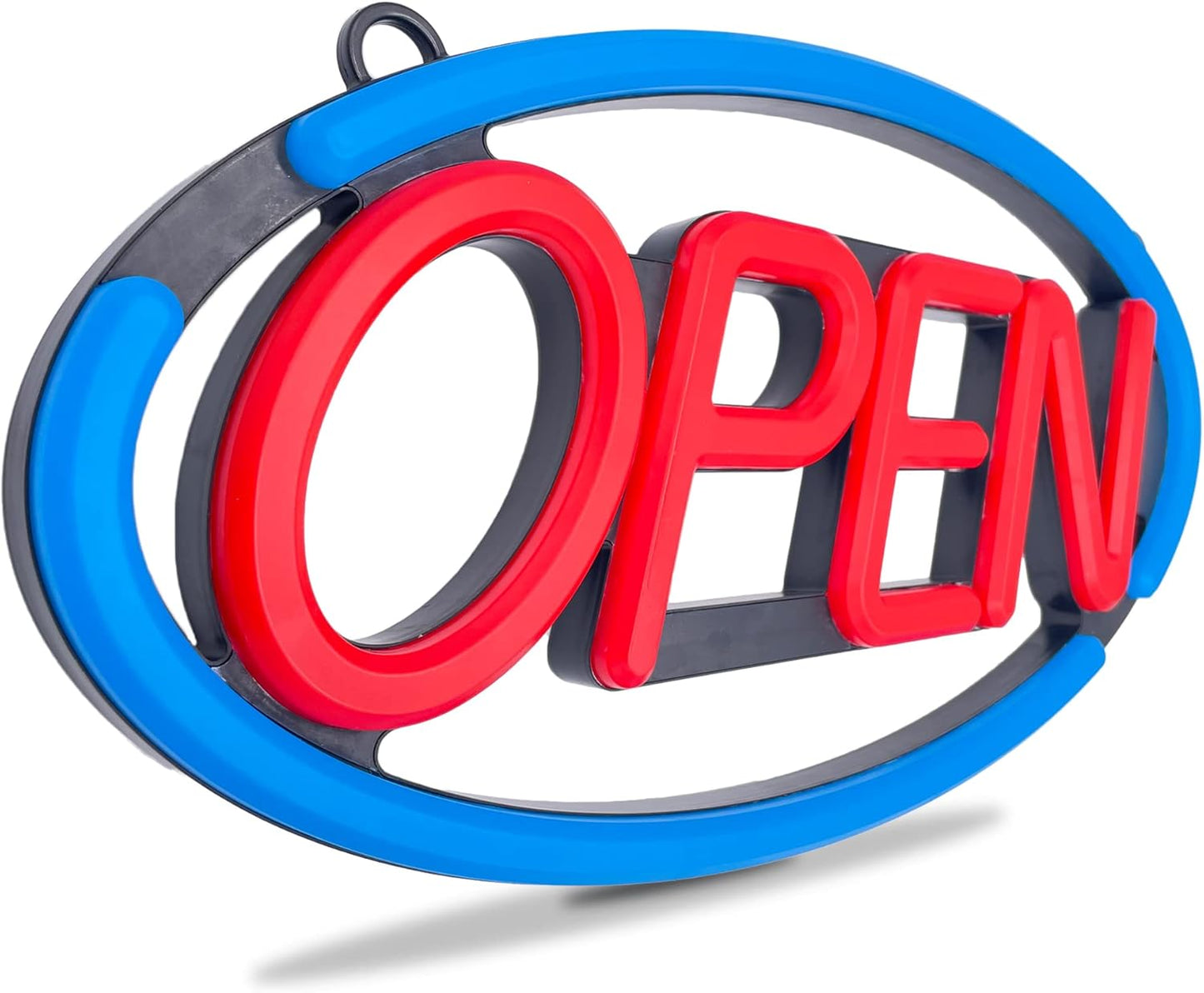 LED Open Sign,Bright Open Sign for Business Window with Remote Control,24x12 inch Large Size,Restaurant,Bar,Retail Shops,Window Storefronts,Salon,12V/2A Power Supply (Blue-Red)