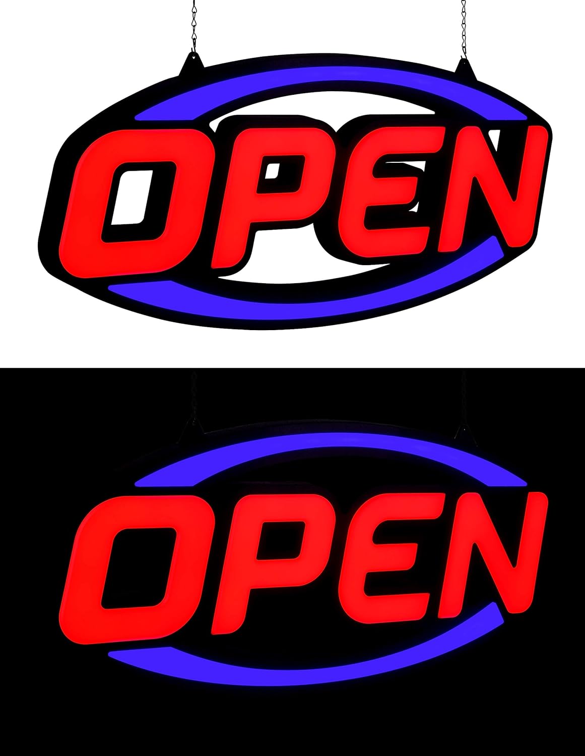 GreenCube 2025 Model 32" X 16" Open Sign - Ultra Bright Extra Jumbo LED Neon Large Open Sign - Remote Controlled - Get Your Business Seen Day or Night