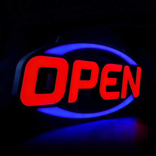 GreenCube 2025 Model 32" X 16" Open Sign - Ultra Bright Extra Jumbo LED Neon Large Open Sign - Remote Controlled - Get Your Business Seen Day or Night