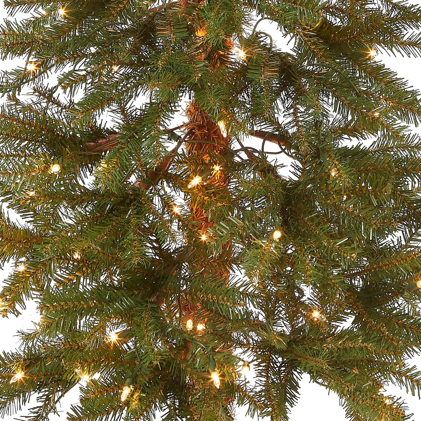 National Tree Company lit Artificial Christmas Tree Includes Pre-strung White Lights and Stand, Hickory Cedar Slim-5 ft