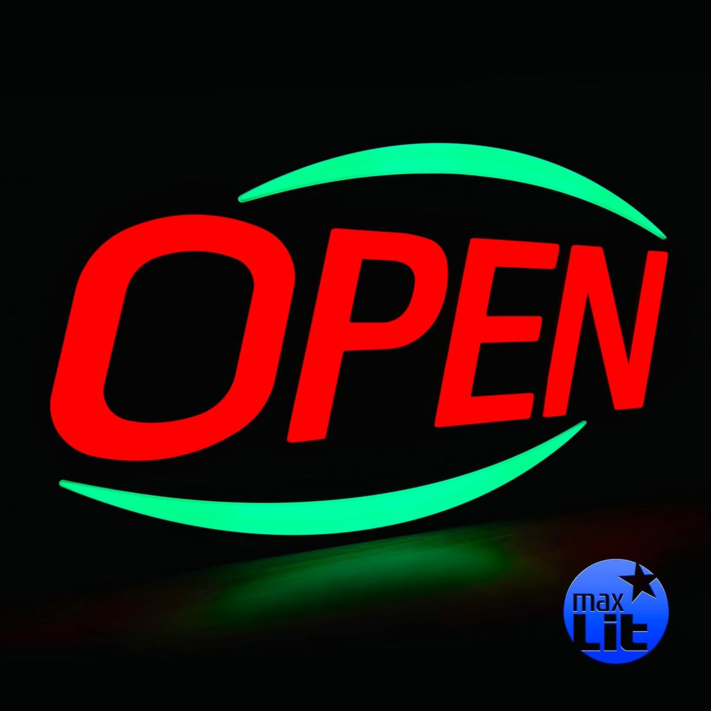 32'' X 17'' New Jumbo ULTRA BRIGHT LED Open Sign — Remote Controlled — Dynamic Light Modes — Enhance Your Business Presence [Red/Blue]