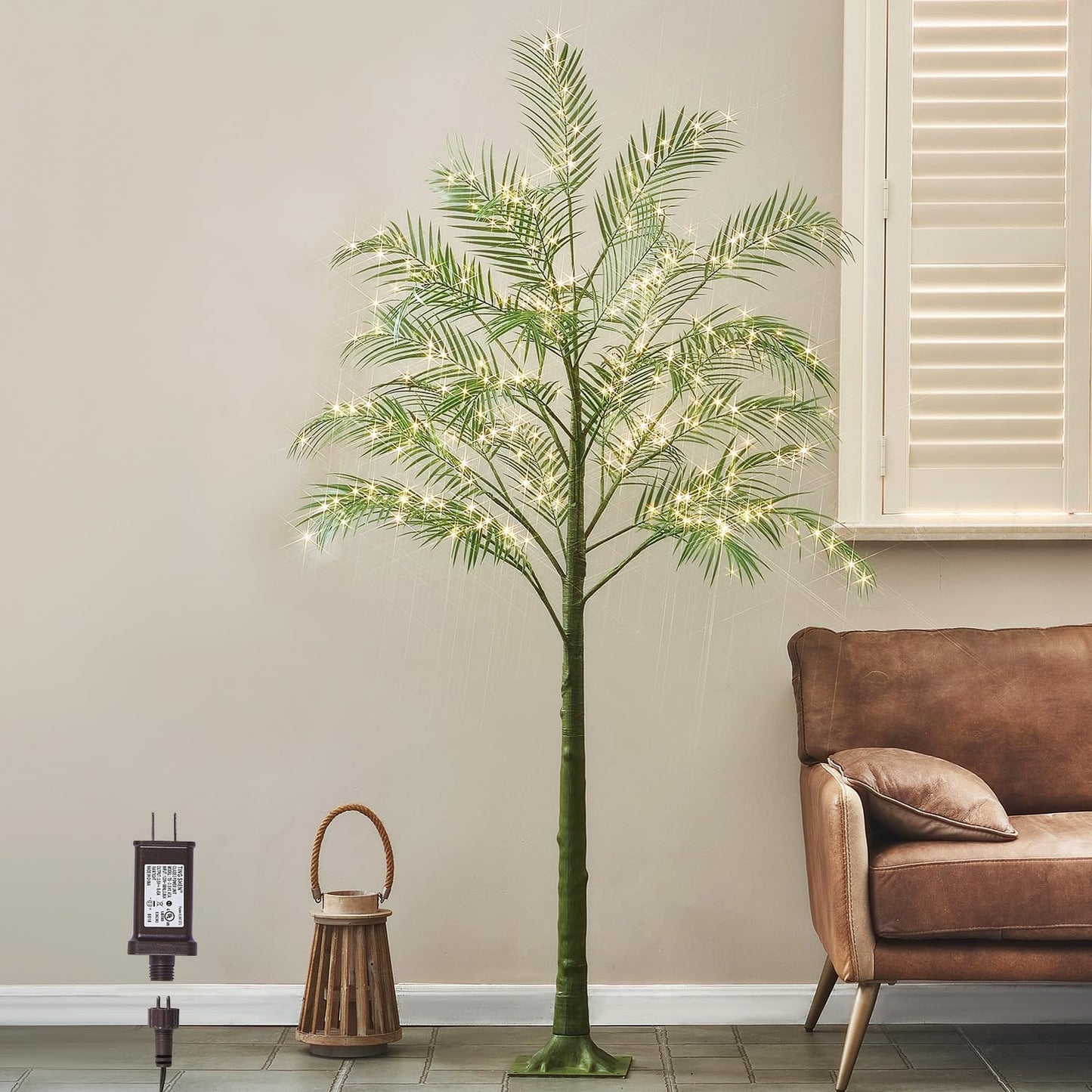 Hairui Artificial Ficus Silk Tree Lights 6FT 264LED Fairy Lights, Faux Plant Tree with Lights for Home Room Spring Summer Decoration Indoor