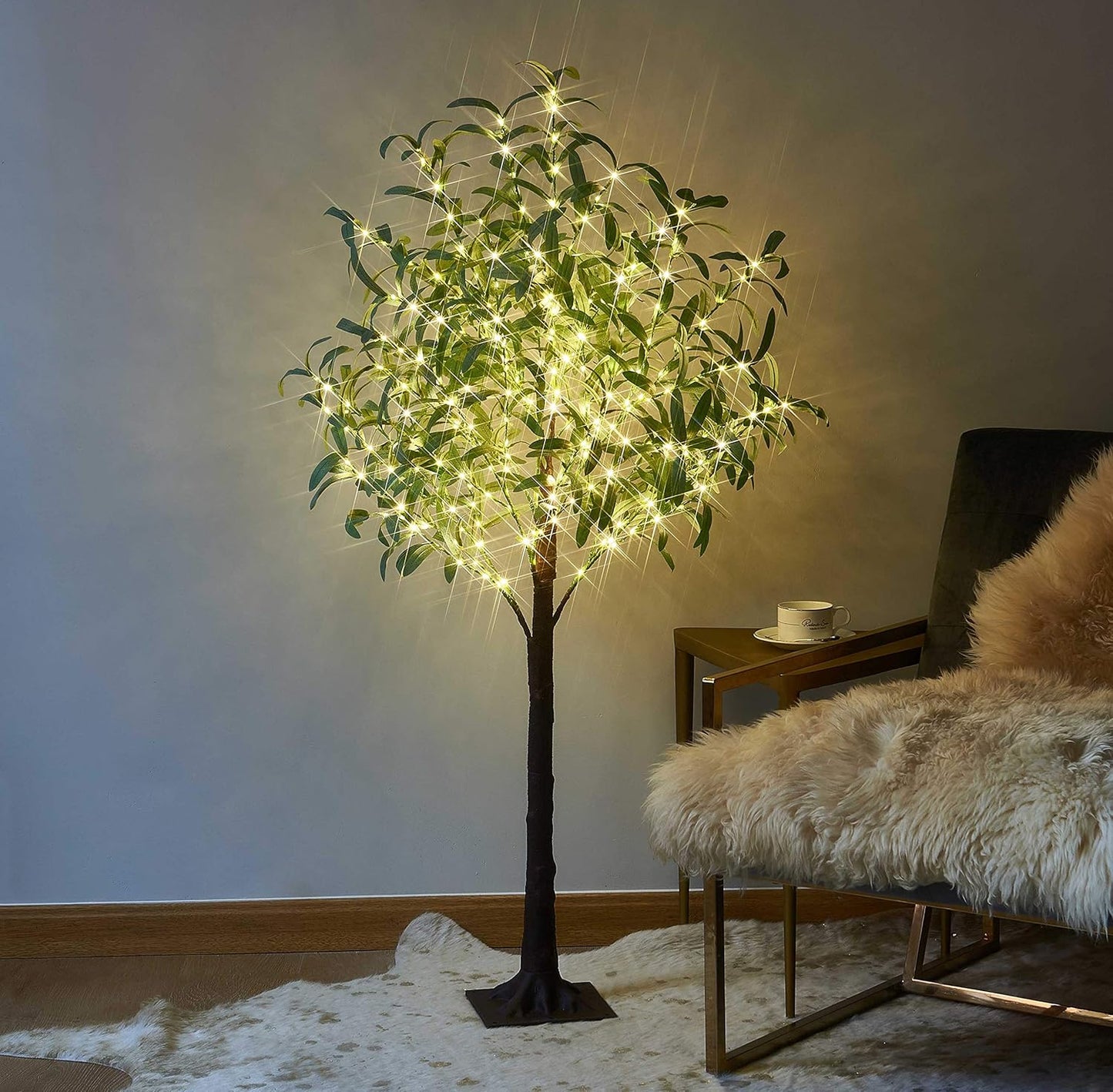 LITBLOOM Lighted Birch Twig Tree with Fairy Lights 4FT 200 LED Lights for Indoor Outdoor Home Christmas Holiday Decoration